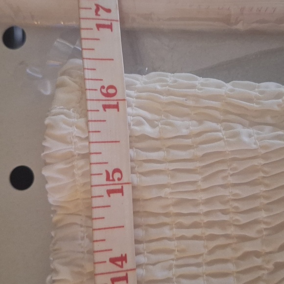 J For Justify Womens Dress White Strapless Smocked Tiered Ruffle Stiff Bodice XL - Picture 9 of 10